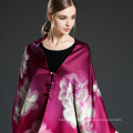 Doppelseitiger Druck Silk Schal Schal für Frauen
